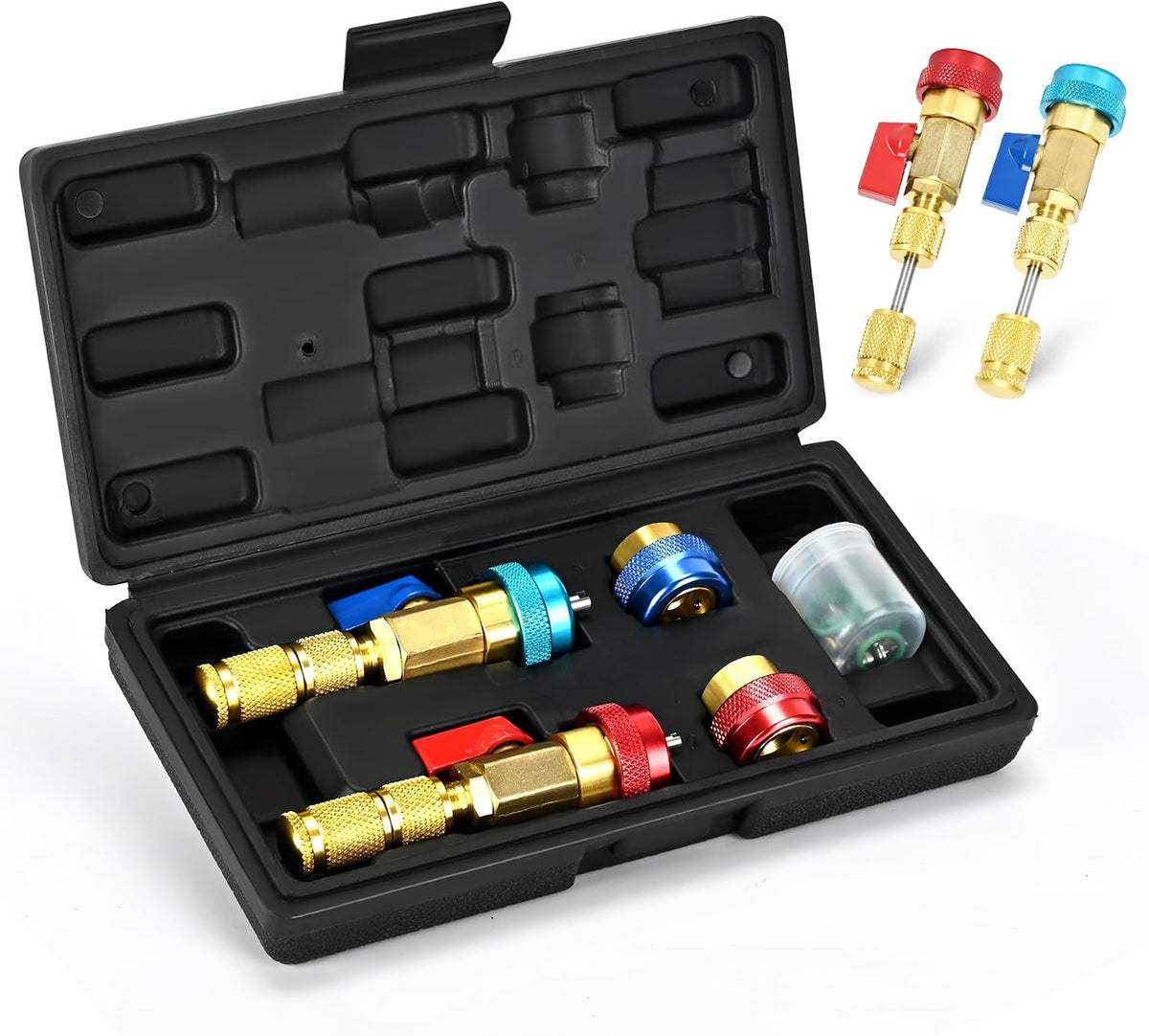 AC Schrader Valve Core Remover Tool Kit, R134a R1234YF R22