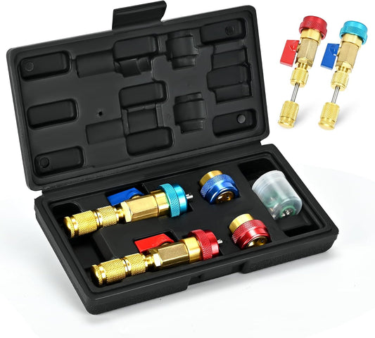 AC Schrader Valve Core Remover Tool Kit, R134a R1234YF R22