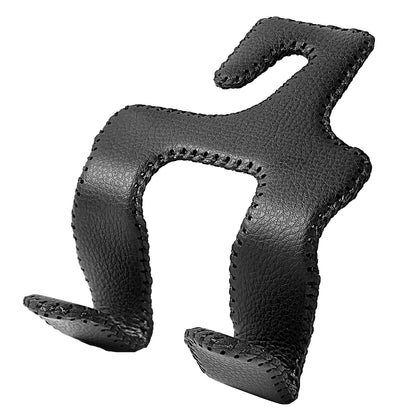 Car Headrest Hooks for Purses and Bags, Upgraded 2 in 1 Cars Back Seat Head Rest Hanger Vehicle Leather Organizer Storage Holder Hook Matching Cars Interior, 1-Pack, Black