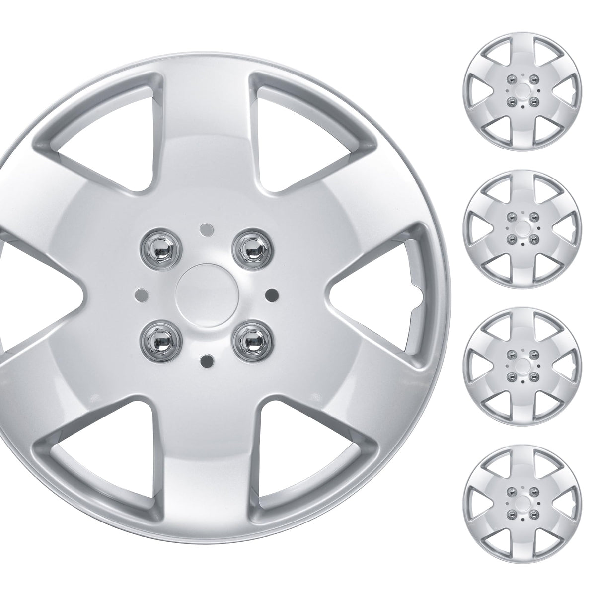 BDK HK993 Silver 15" Hubcaps Wheel Covers for Toyota Corolla (15 inch) – Four (4) Pieces Corrosion-Free & Sturdy – Full Heat & Impact Resistant Grade – OEM Replacement, 4 Pack