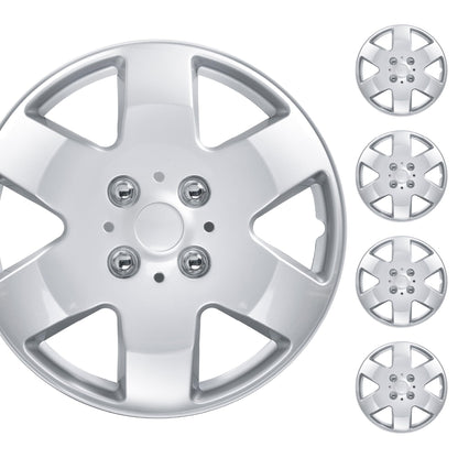 BDK HK993 Silver 15" Hubcaps Wheel Covers for Toyota Corolla (15 inch) – Four (4) Pieces Corrosion-Free & Sturdy – Full Heat & Impact Resistant Grade – OEM Replacement, 4 Pack