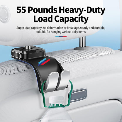 2 PCS Car Headrest Hook Safe Foldable Hidden Seat Hooks for BMW