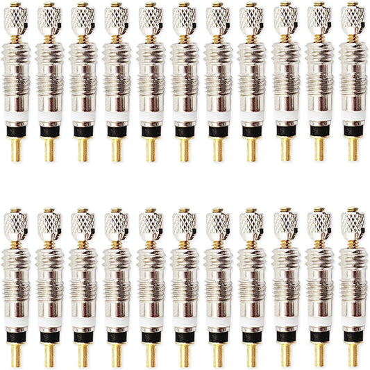 GXXMEI 22PCS Presta Valve Core Bike Replacement Brass Tubeless Core for Tubeless Road MTB Bike, Stan's, Vittoria, Continental, Kenda and Mor