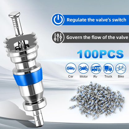 100Pcs HVAC Schrader Valve Core High Pressure Teflon Seal for R410 R32 R22