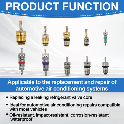 102Pcs Auto Air Conditioning Valve Core Accessories Kit