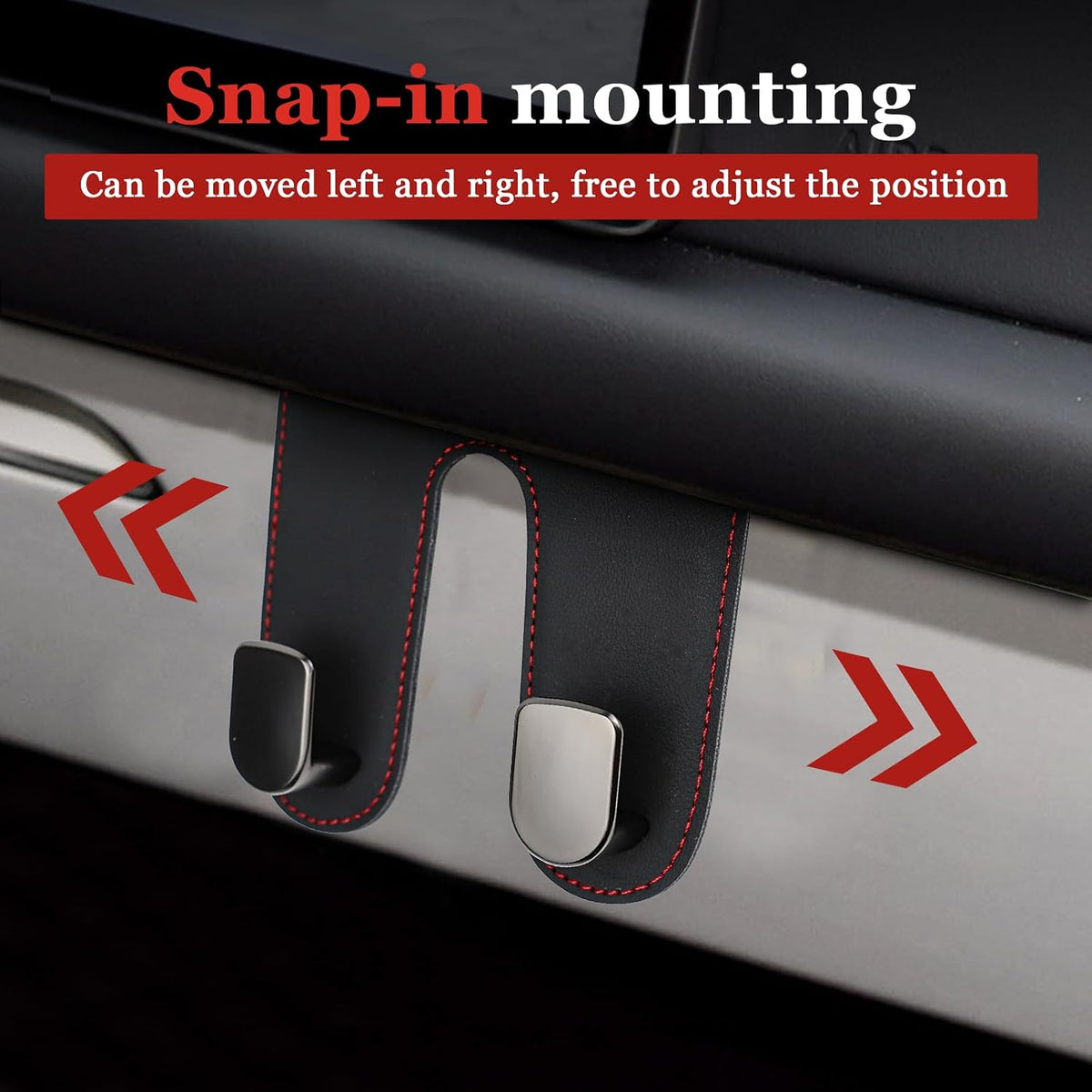 wuyaoyao Car Co-Pilot Glovebox Hooks, Automotive Co-Pilot Glove Box Hanging Storage Hook, Vehicle Purse Hanger Organizer for Handbag Grocery Bag Umbrella, Universal Car Accessories (Double Hooks)