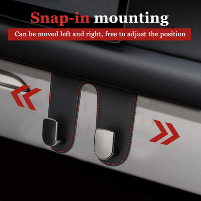 wuyaoyao Car Co-Pilot Glovebox Hooks, Automotive Co-Pilot Glove Box Hanging Storage Hook, Vehicle Purse Hanger Organizer for Handbag Grocery Bag Umbrella, Universal Car Accessories (Double Hooks)