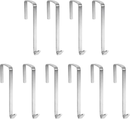 Vantasii 10 Pack Over The Door Metal Hook Hanger to Fit Interior Doors with Thickness from 1.65"