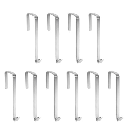 Vantasii 10 Pack Over The Door Metal Hook Hanger to Fit Interior Doors with Thickness from 1.65"