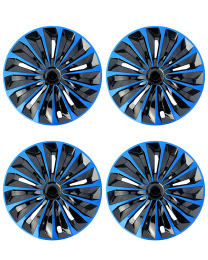 ABX Hubcap Wheel Covers Hub Caps 16 Inch Set of 4 Black & Silver Universal Wheel Rim Cover R16 Stylish Car Decor Wheel Covers for Toyota Camry Nissan Mazda (Black-A1, 16 inch)