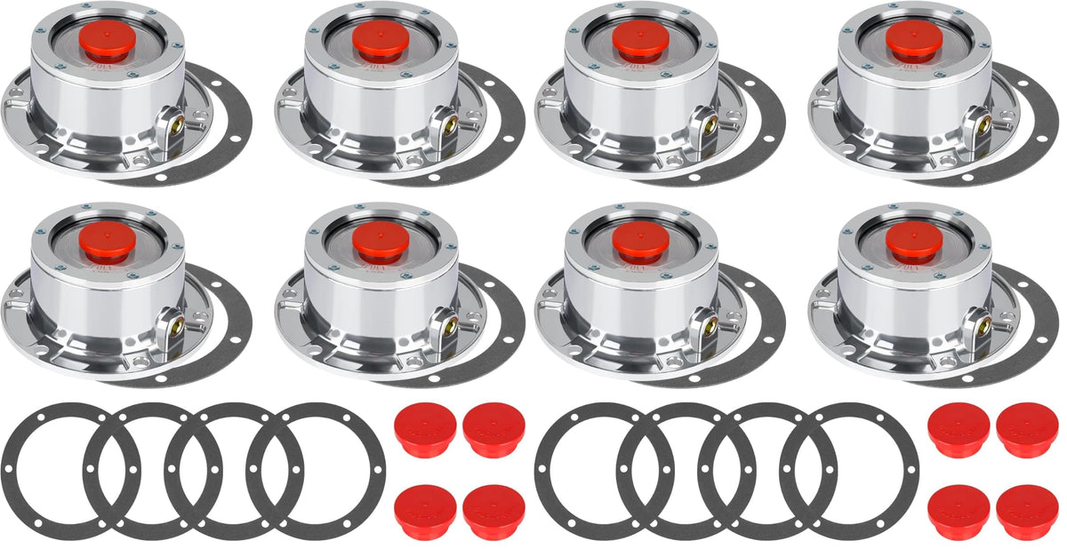 CheeMuii 4 Pack 343-4009 Trailer Hub Caps Kit Replace for Stemco 343-4009