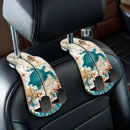 Blusabaca 2PCS Car Seat Headrest Hooks, Purses Bags Holder, Sunflower