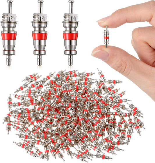 1000 Pcs Premium Tire Valve Cores, Zinc Alloy Valve Stem Core Replacement, TPMS Safe, Individually Packed, Universal for Most Automotive Car Truck Rv ATV Motorcycle Bicycle Air Conditioning