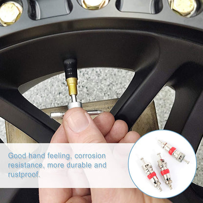 100Pcs Premium Tyre Tire Valve Cores, Valve Stem Core Part Replacement, Universal for Most Models of Cars, Trucks, Motorcycles and Bicycles