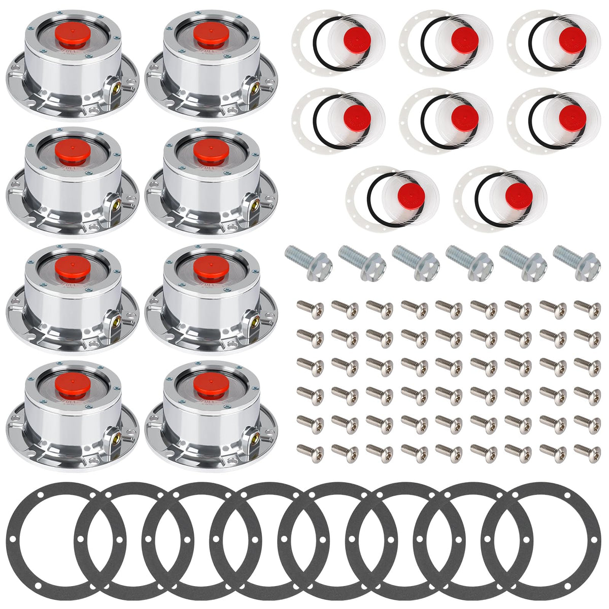 CheeMuii 4 Pack 343-4009 Trailer Hub Caps Kit Replace for Stemco 343-4009