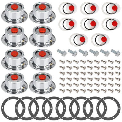 CheeMuii 4 Pack 343-4009 Trailer Hub Caps Kit Replace for Stemco 343-4009