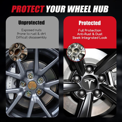4 Pack Car Wheel Center Hub Cap Kit with 22 Lug Nut Covers