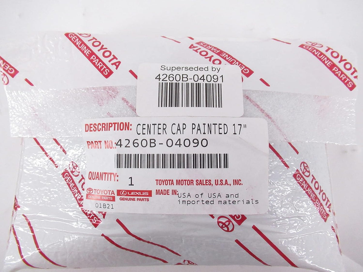 OEM Genuine Toyota Wheel Cover Sub-Assembly Center Cap 4260B-04090 4260B04090 4260B-04091