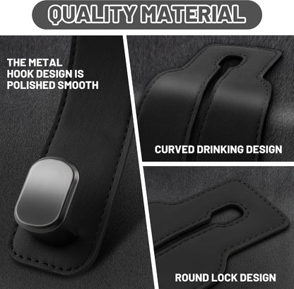 Amelity Car Seat Headrest Hooks, Car Hooks for Purses and Bags 2 Pack