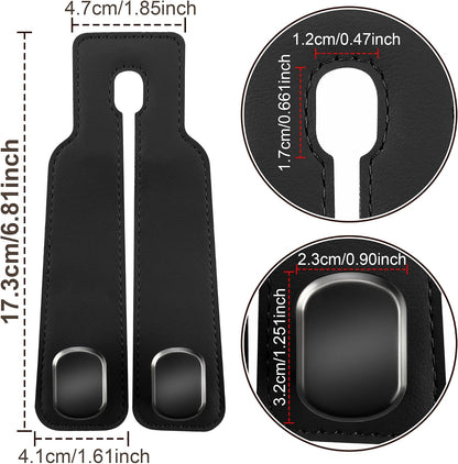 Amelity Car Seat Headrest Hooks, Car Hooks for Purses and Bags 2 Pack