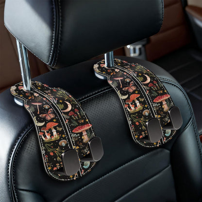 Blusabaca 2PCS Car Seat Headrest Hooks, Purses Bags Holder, Sunflower