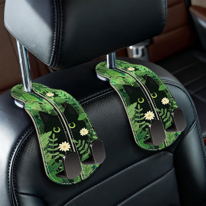 Blusabaca 2PCS Car Seat Headrest Hooks, Purses Bags Holder, Sunflower