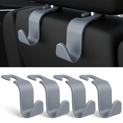 4-Pack Car Headrest Hooks Holds 55lbs Seat Storage Organizer for Bags