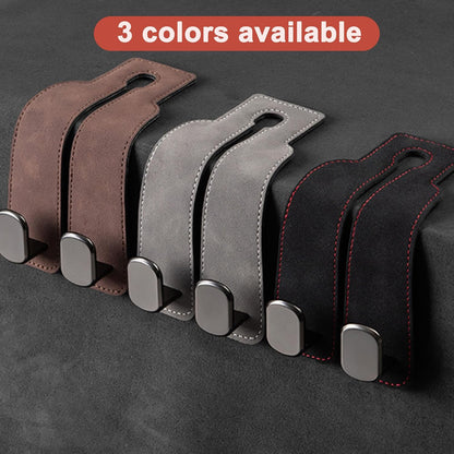 Amelity Car Headrest Hooks, Purse Hook for Car 2 Pack Black