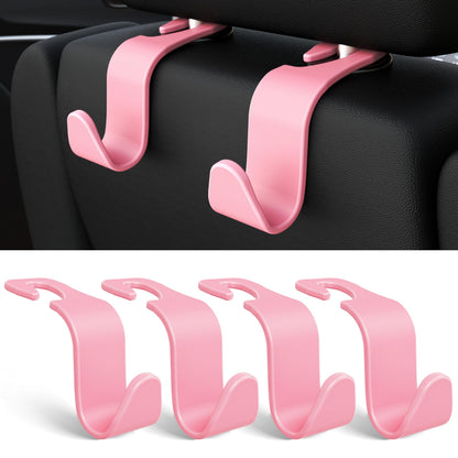 4-Pack Car Headrest Hooks Holds 55lbs Seat Storage Organizer for Bags