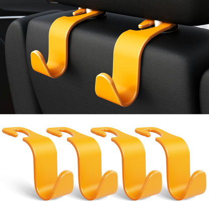 4-Pack Car Headrest Hooks Holds 55lbs Seat Storage Organizer for Bags