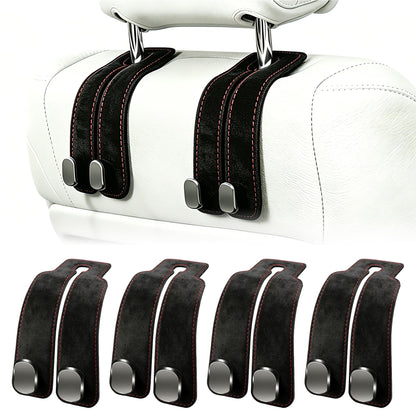 Amelity Car Headrest Hooks, Purse Hook for Car 2 Pack Black