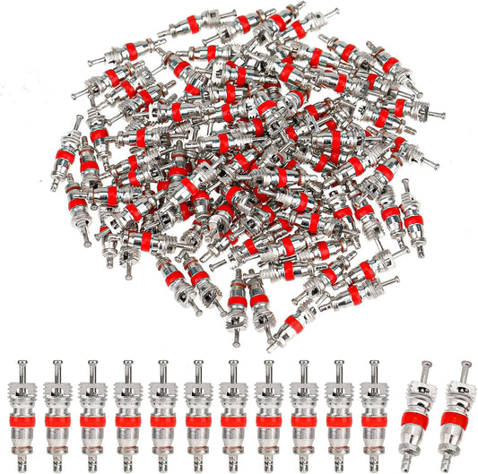100pcs Valve Stem Core Replacement Kit, Premium Tyre Tire Valve Cores, Tire Valve Stems Standard Valve Core, Universal Tire Valve Core for Most Models of Cars, Trucks, Motorcycles and Bicycles