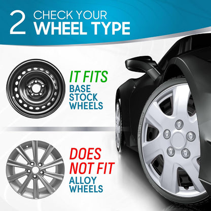 BDK Hubcaps Wheel Covers For (2006-2014) Toyota Camry 16 Inch Hubcaps Set Of 4, Snap-on Direct OEM Replacement For Toyota Camry Hubcaps 16 Inch Wheel Covers Impact-Resistant High Durability