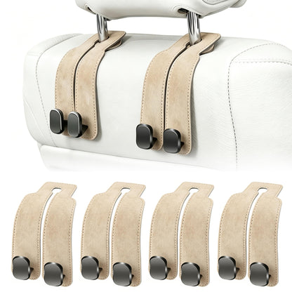 Amelity Car Headrest Hooks, Purse Hook for Car 2 Pack Black
