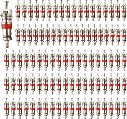 100 Pcs Valve Core for Tires, Universal Valve Stem Cores Replacement, for Car Truck Motorcycle Vehicle Repair Bicycle Tires Air Conditioning Systems and RV Maintenance