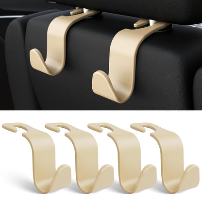 4-Pack Car Headrest Hooks Holds 55lbs Seat Storage Organizer for Bags