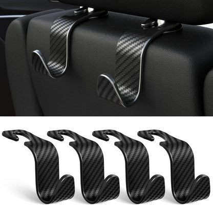 4-Pack Car Headrest Hooks Holds 55lbs Seat Storage Organizer for Bags