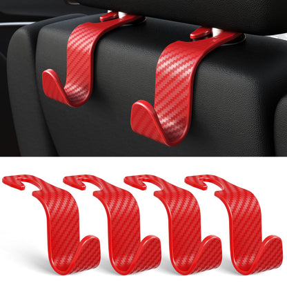 4-Pack Car Headrest Hooks Holds 55lbs Seat Storage Organizer for Bags