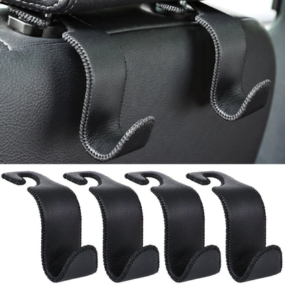 4-Pack Car Headrest Hooks Holds 55lbs Seat Storage Organizer for Bags