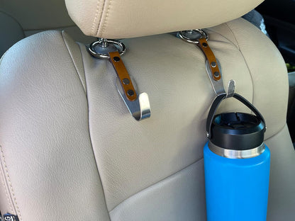 Headrest Hooks for Car 2 Pack Black