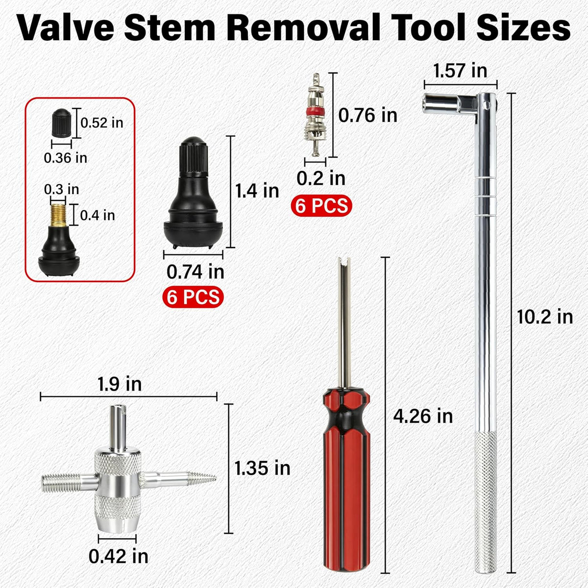 ecocstm Valve Stem Puller Installer Tool, Tire Valve Stem Removal Tool Kit