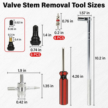ecocstm Valve Stem Puller Installer Tool, Tire Valve Stem Removal Tool Kit