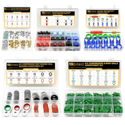 Siptenk 160PCS Car A/C Valve Cores, A/C R12 R134a Schrader Valve Kit