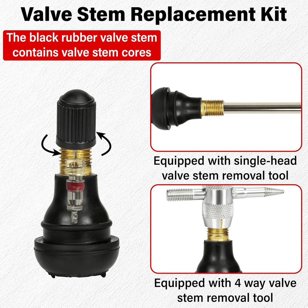 ecocstm Valve Stem Puller Installer Tool, Tire Valve Stem Removal Tool Kit